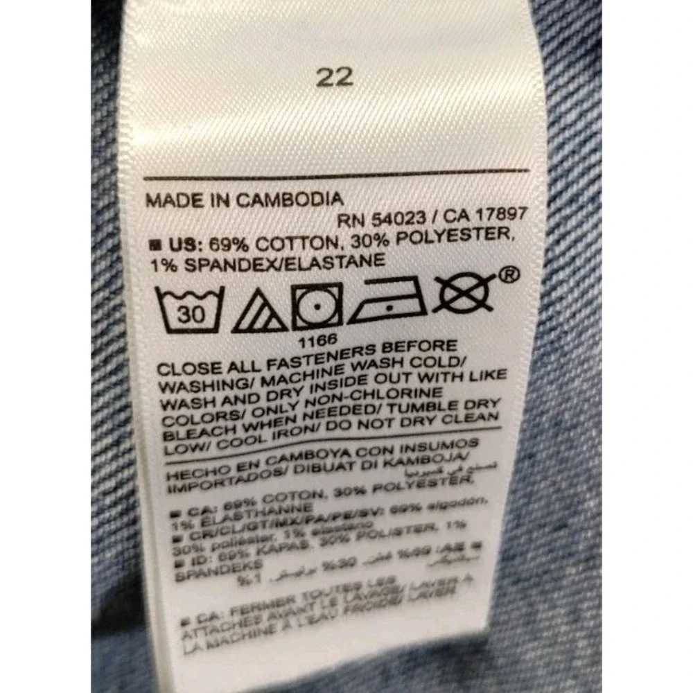 Old Navy High Rise Wow Straight Jeans Women's Size 22 Blue‎ Denim